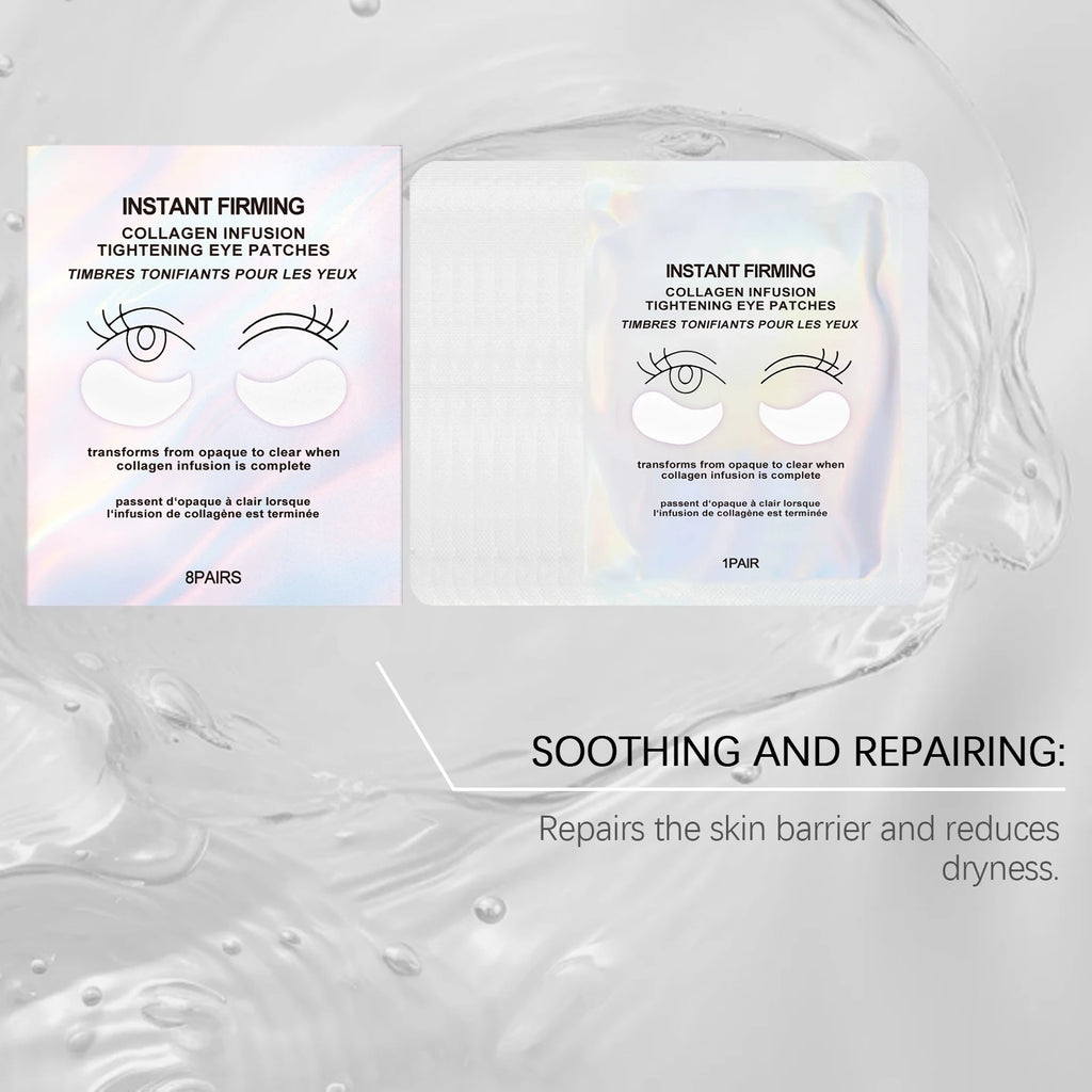 Collagen Under Eye Patches 8 Pairs Hydrogel Eye Mask for Dark Circles Puffy Eyes Wrinkles Intense Moisturizing Firming Treatment