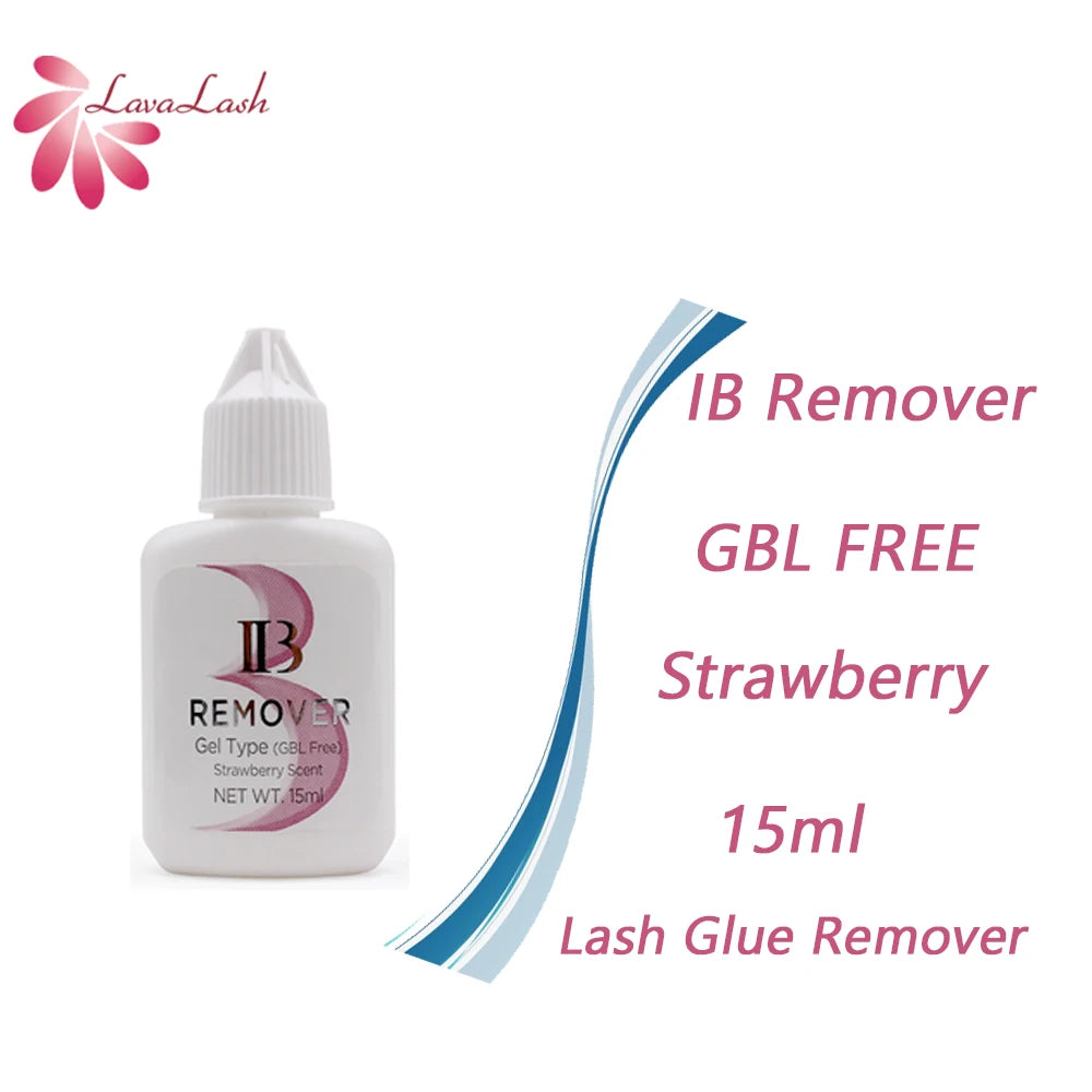 15ml Strawberry IB Glue Remover GBL Free For Eyelash Extension Glue Original Korea Gel Type Debonder Removal Adhesive Hardener