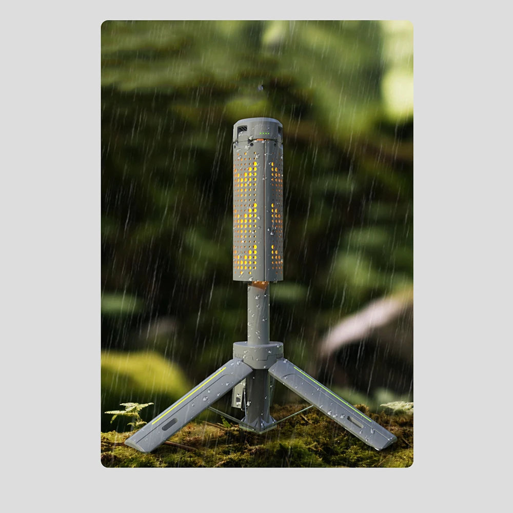 Telescopic Camping Lantern with Stand (40" Tripod) Rechargeable Camping Light 8000mAh & Lantern Flashlight 360° LED Heads