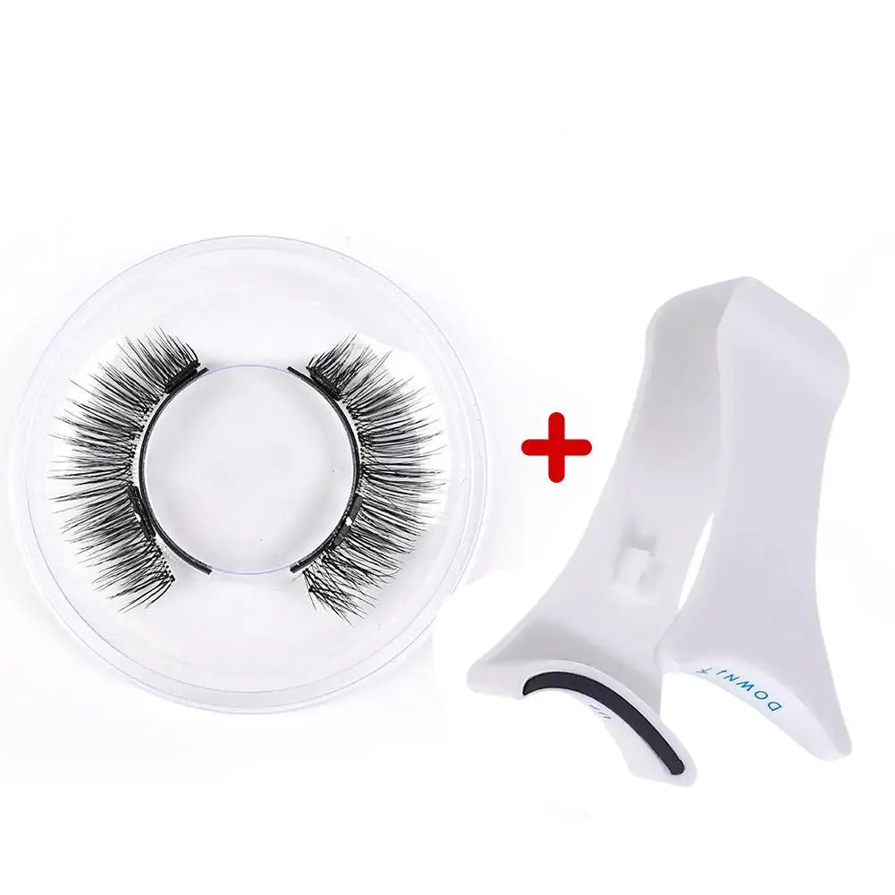 Magnetic Eyelashes Handmade 3D Natural Magnetic False Eyelashes Reusable Magnetic Eyelashes Tweezers Set For Women