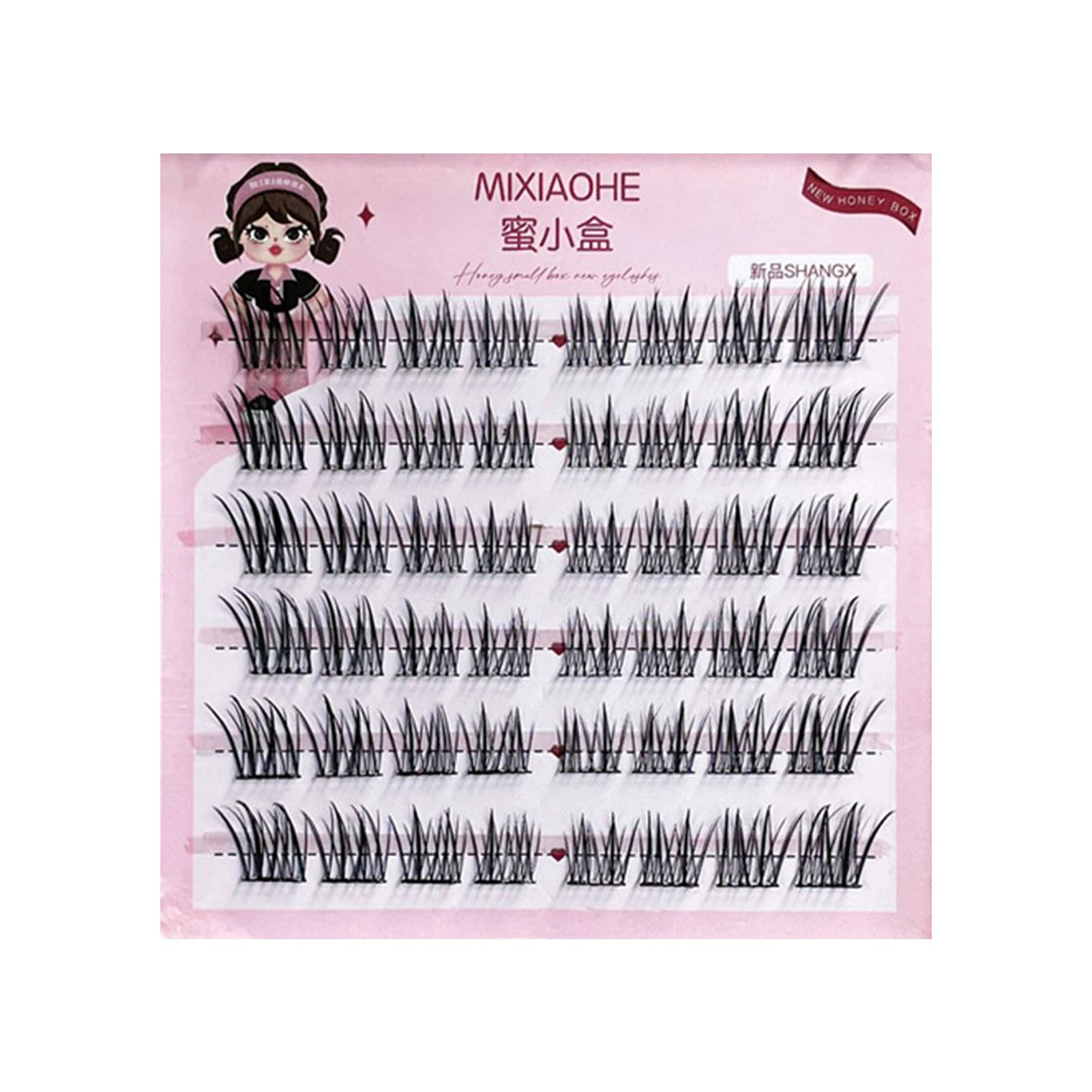 Korean Wispy Lash Extension Segmentation Natural Lash Extension for Daily Life Or Kpop Girls Cosplay Makeup