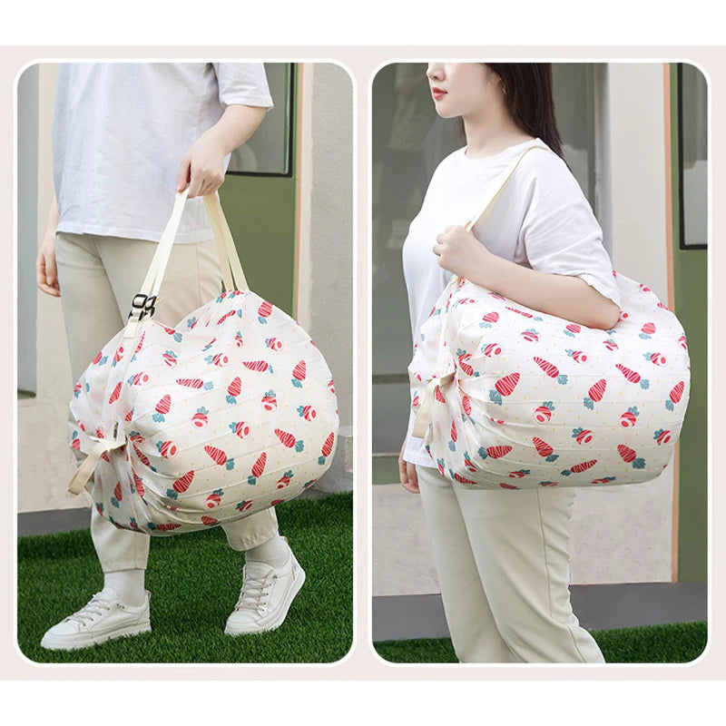 1pc Foldable Shopping Bags Foldable Storage Bag With Handle Portable Travel Camouflage Handbags Large Capacity Nylon Bag