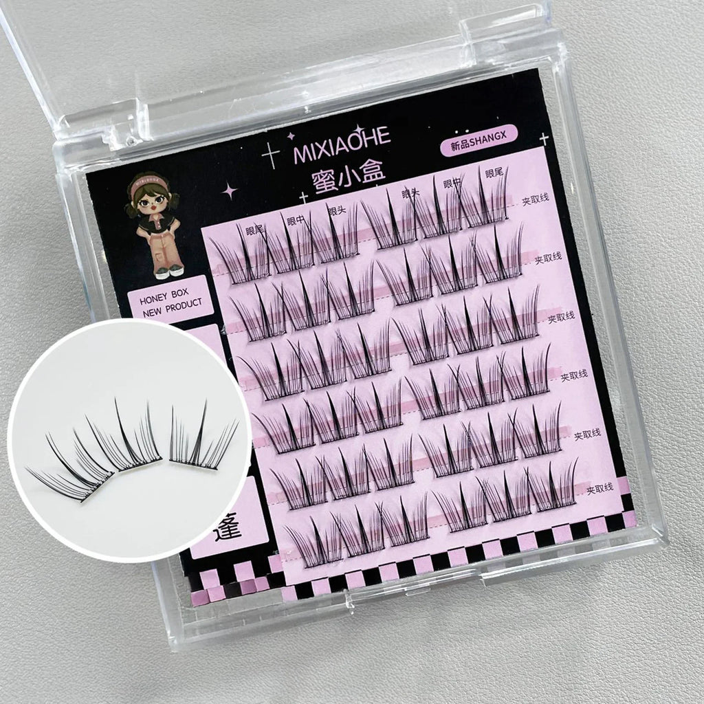 Korean Wispy Lash Extension Segmentation Natural Lash Extension for Daily Life Or Kpop Girls Cosplay Makeup