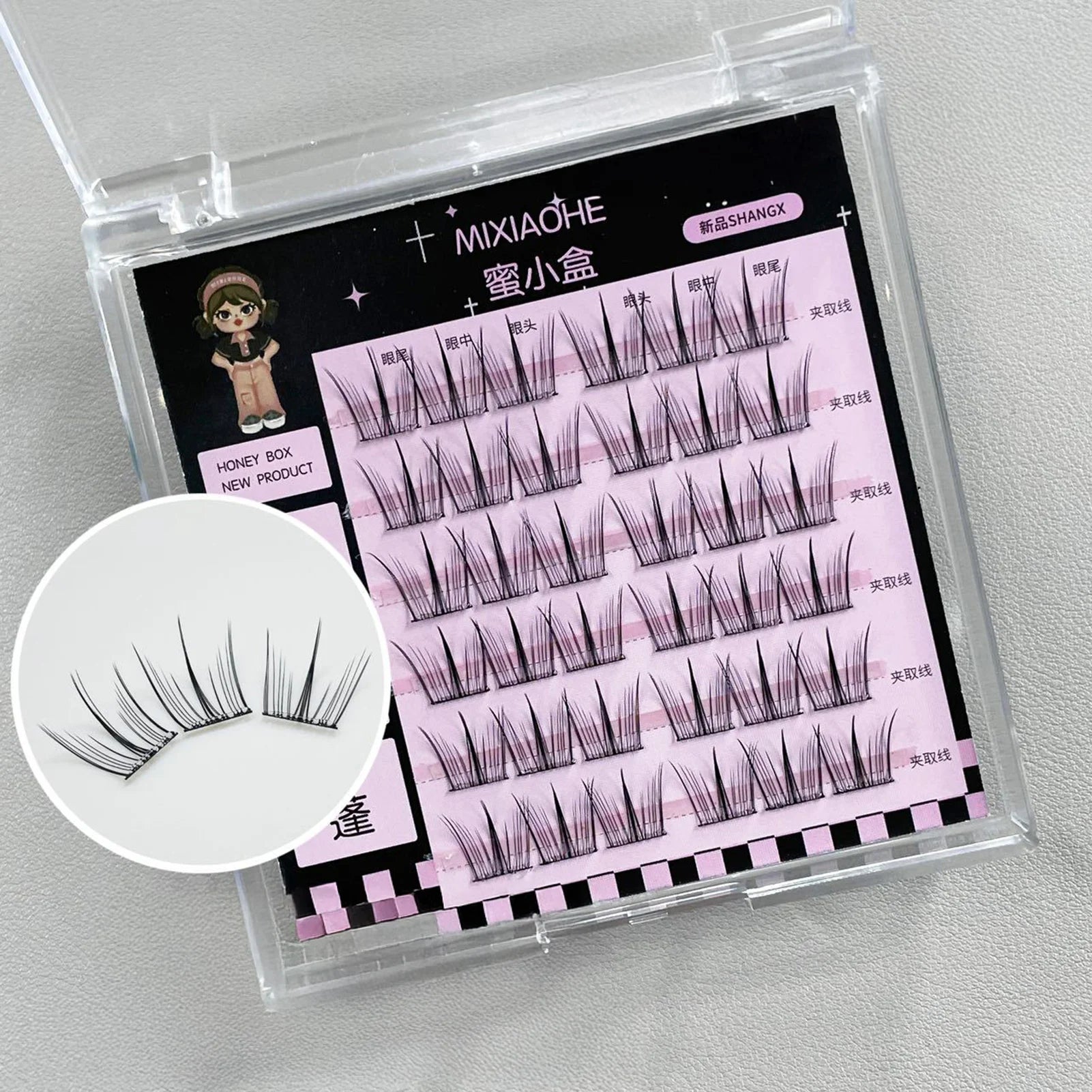 Korean Wispy Lash Extension Segmentation Natural Lash Extension for Daily Life Or Kpop Girls Cosplay Makeup